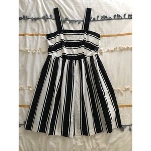 Classic black and white striped dress